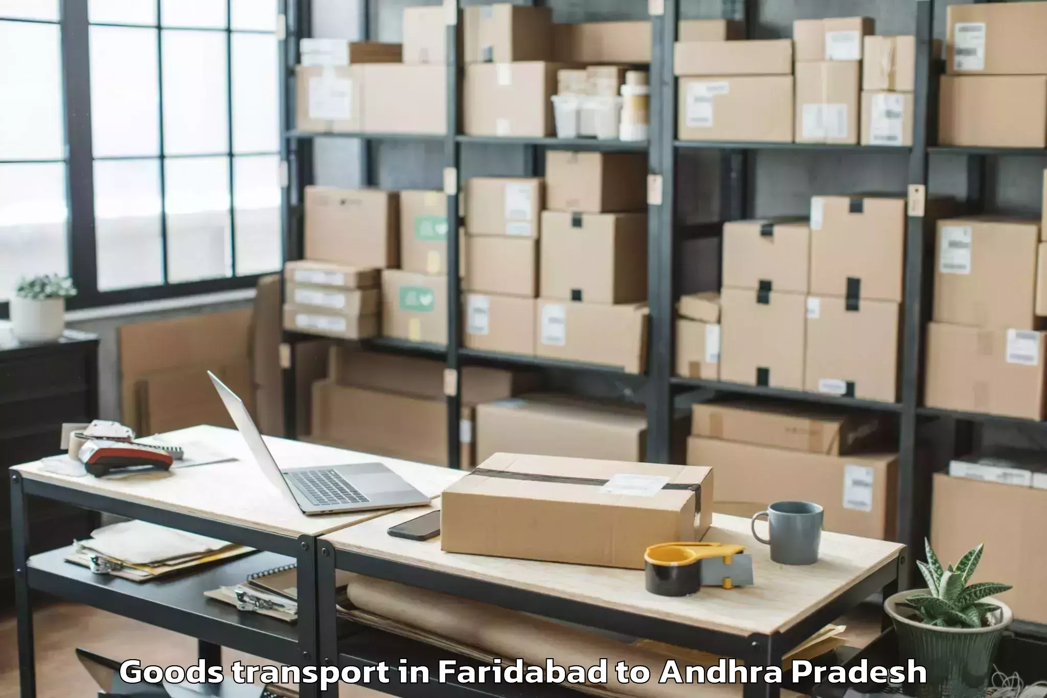 Leading Faridabad to Nekarikallu Goods Transport Provider